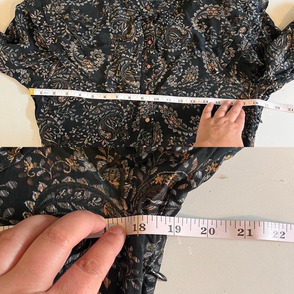 Nicholas Paisley Elsie Dress Black Boho Print - Picture 11 of 14